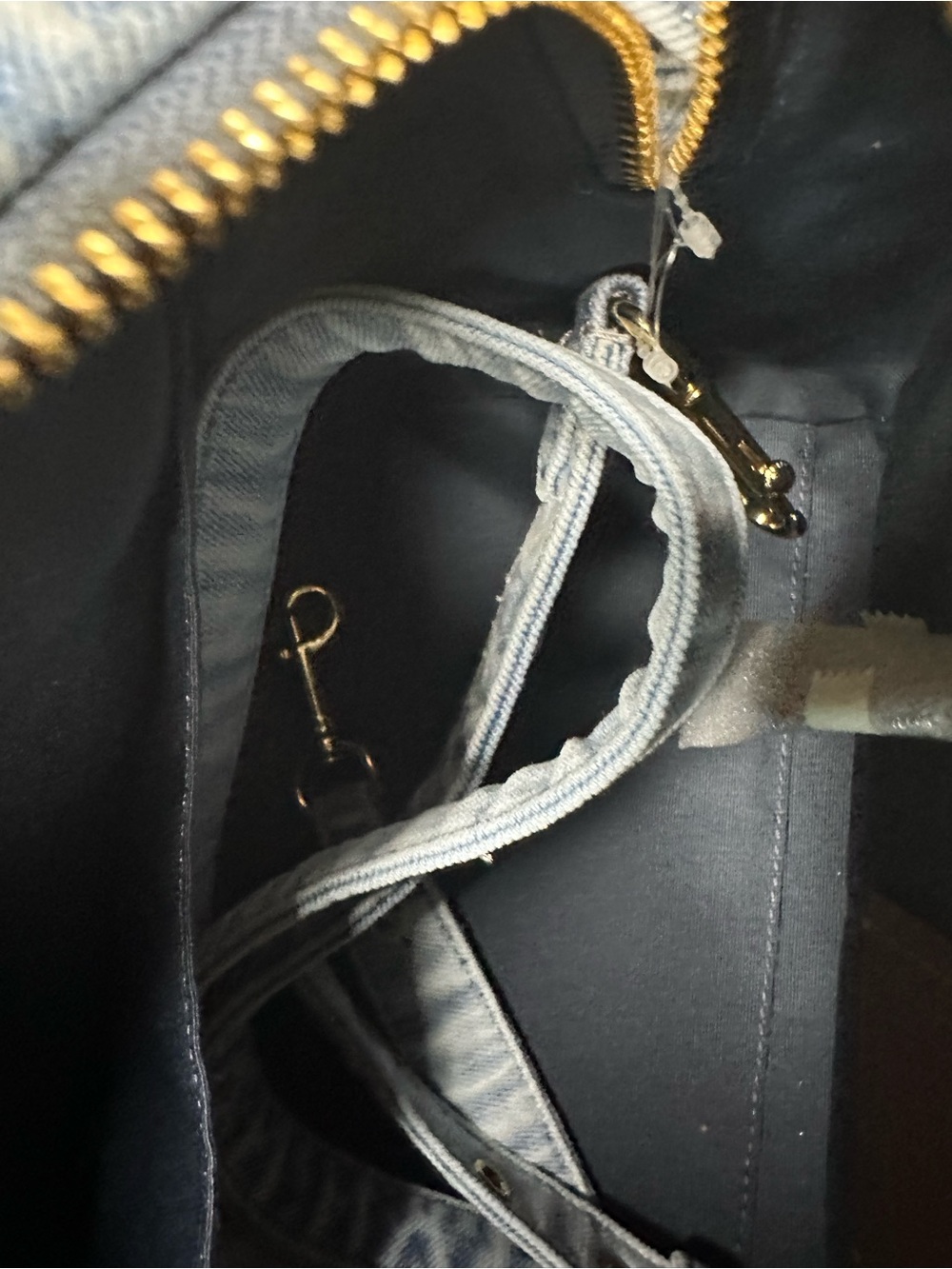 Coach CDY74 Rowan Satchel Bag In Loved Denim WITHOUT Charms New - Picture 8 of 9